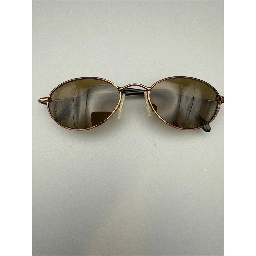 Vintage Apex MESA Bronze Metal Oval Sunglasses Hong Kong - DeadStock Rare 50-18